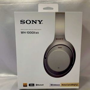 Sony WH1000XM3 Noise Cancelling Wireless BT Headphones – Silver